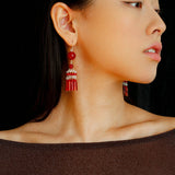 Ethnic Agate Tassel Earrings Traditional Meets Modern