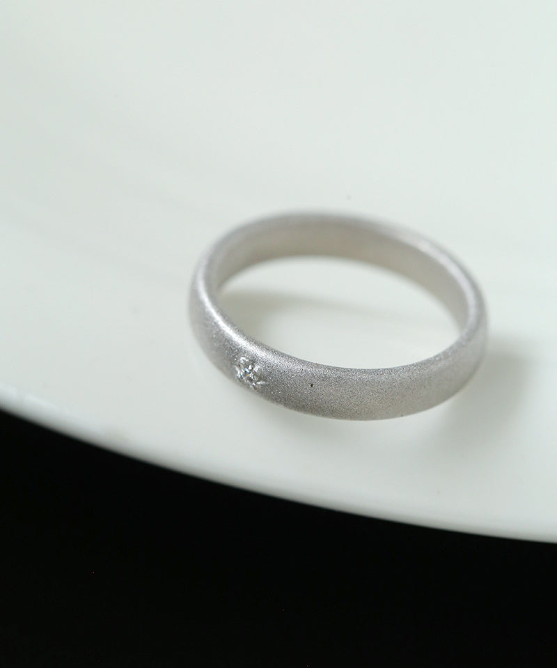 925 Silver New Lace Ring Brushed Matte Hollow Ring