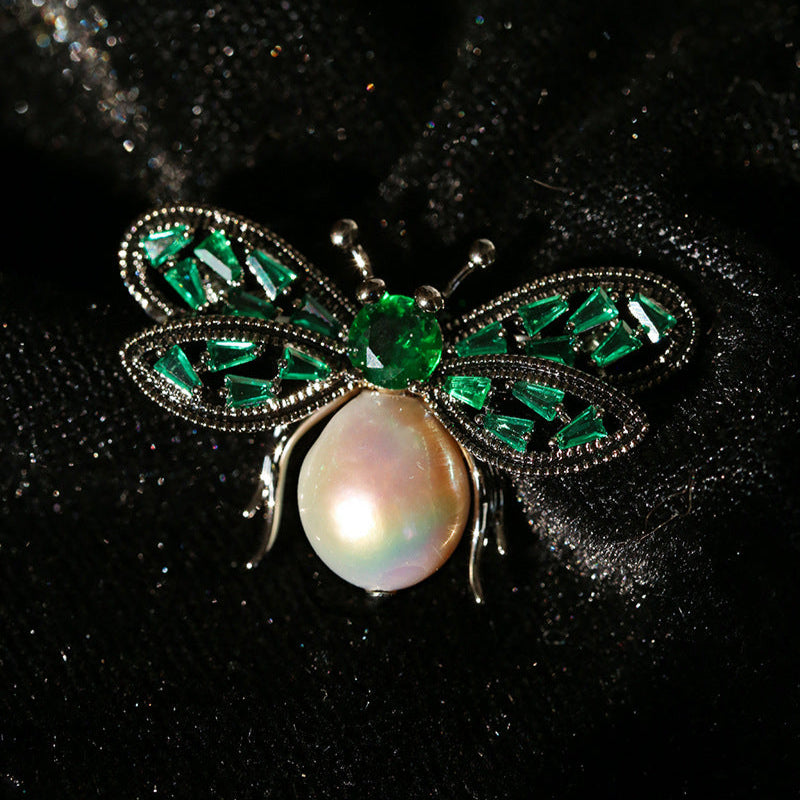 Bee & Pearl Brooch