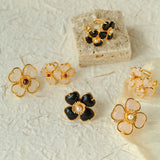 Four-leaf Clover Single Flower Rings