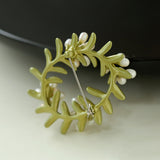 Peach Blossom Wreath Brooch