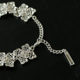 Niche Design Lace Four-leaf Clover Hollow Bracelet