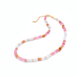 Vitality Pink Natural Gemstone Beaded Necklace