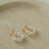 Braided Freshwater Pearl Earrings