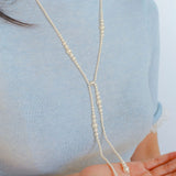 Gradient Pearl Magnetic Clasp Y-Shape Necklace