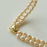 Love Choker Vintage Double Strand Pearls