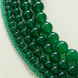 Collane con perline di onice verde da 3 mm/6 mm/8 mm/10 mm/12 mm