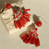 Ethnic Agate Tassel Earrings Traditional Meets Modern