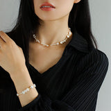 Golden Fusion Baroque Pearl Necklace