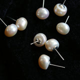 Baroque Pearl Stud Earrings Star Moon & Button Designs