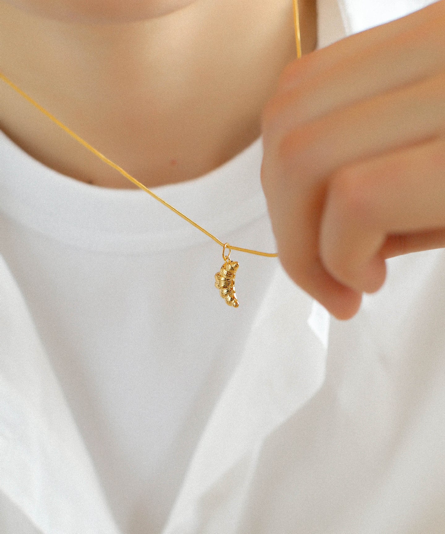 Petite Croissant Pendant Necklace