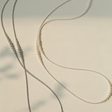 Gradient Long Grey Artificial Pearl Necklace