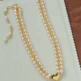 Love Choker Vintage Double Strand Pearls