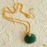 New Chinese Style Agate Peace Knot Pendant Necklace