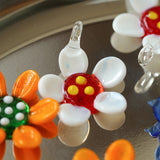 Colorful Cat's Eye Daisy Flower Beaded Necklace