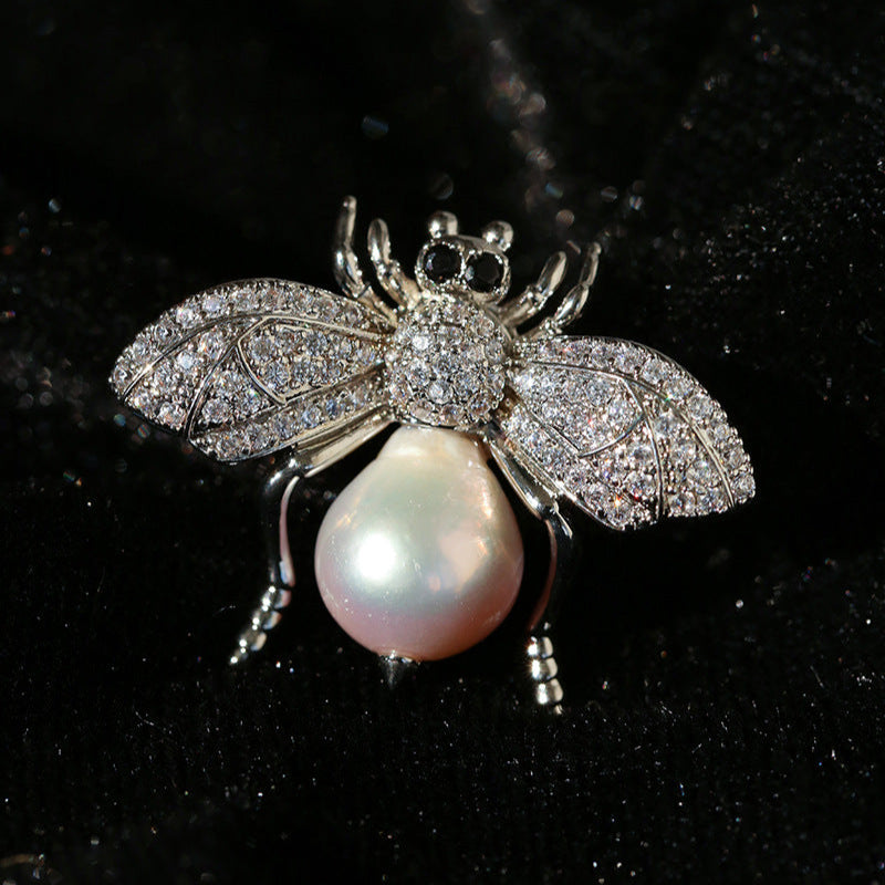 Bee & Pearl Brooch