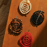 Island Escape Woven Statement Earrings-Single