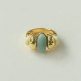 Elegant Azure Amazonite Ring