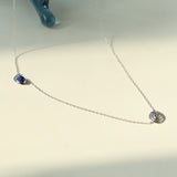 925 Silver Pea Lapis Lazuli Necklace