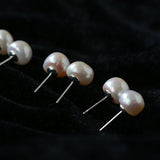 Baroque Pearl Stud Earrings Star Moon & Button Designs