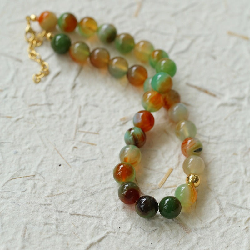 Summer Multicolor Gemstone Beaded Necklace