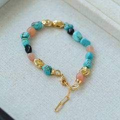 Summer Vacation Vibes Turquoise Beaded Bracelet