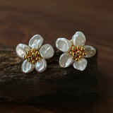 Pearl Floret Stud Earrings