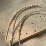 Gradient Long Grey Artificial Pearl Necklace