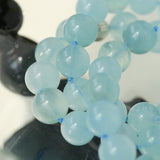 Aquamarine Beaded Necklace with Magnetic Clasp