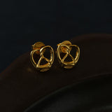 Simple Alkaline Water Bread Stud Earrings