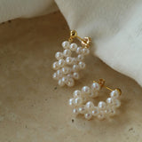 Braided Freshwater Pearl Earrings