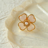 Four-leaf Clover Single Flower Rings