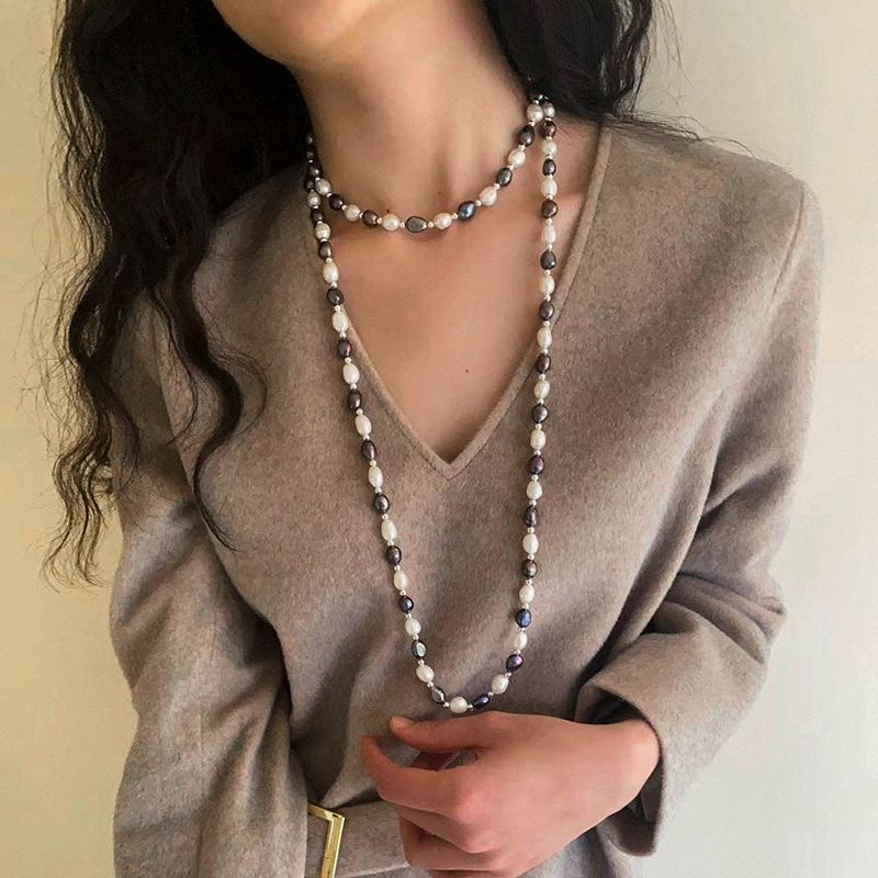 Baroque Mixed Color Pearl Necklace