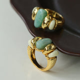 Elegant Azure Amazonite Ring