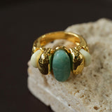 Elegant Azure Amazonite Ring