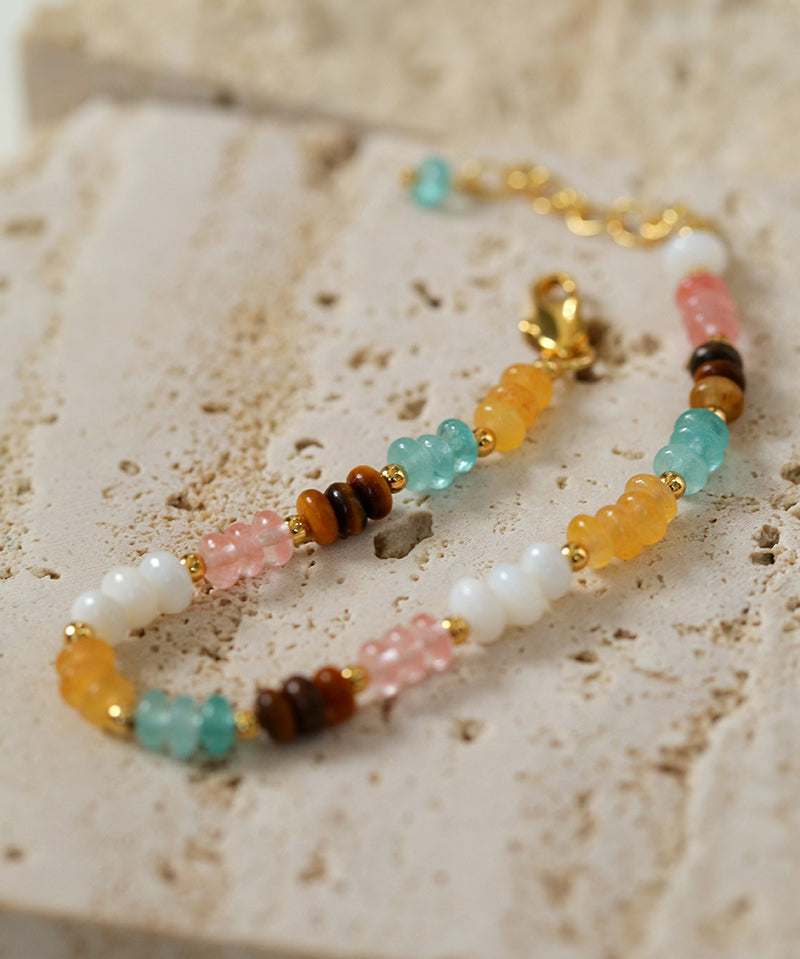 Colorful Beaded Freshwater Pearl Bracelet