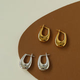 U-Shaped Minimalist Hoops Earrings