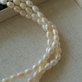 Simple Three-Layer Freshwater Pearl Necklace