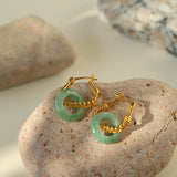 Jade Fusion Hoop Earrings