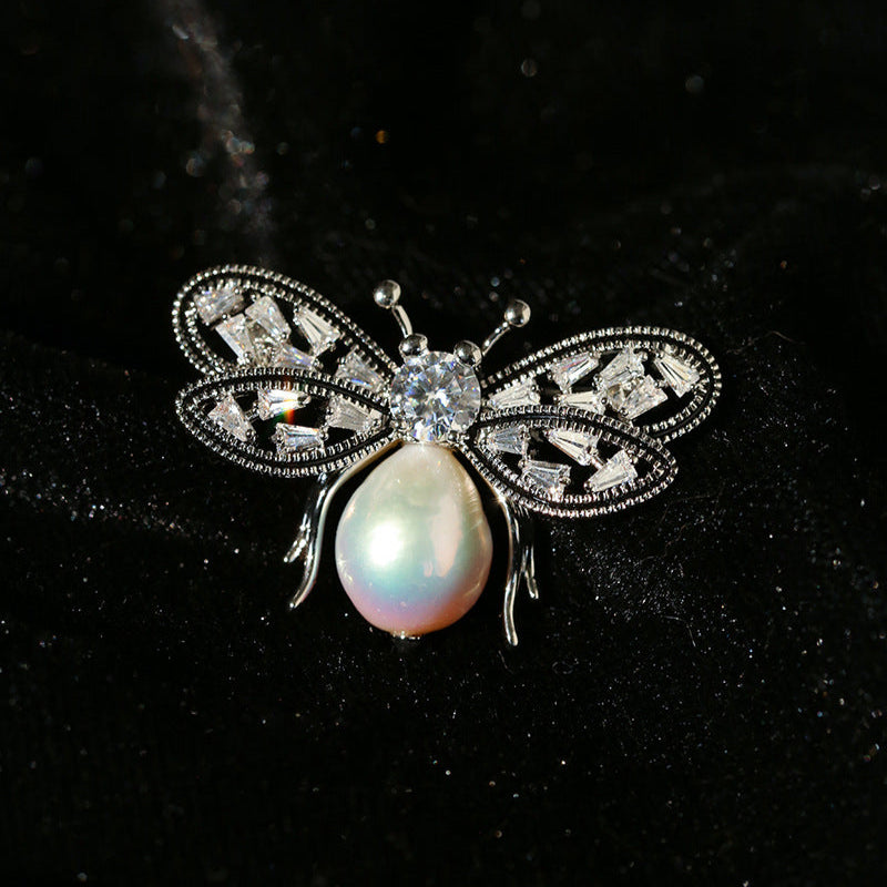 Bee & Pearl Brooch