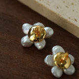 Pearl Floret Stud Earrings