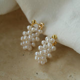 Braided Freshwater Pearl Earrings