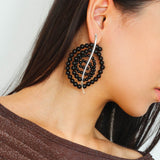 Island Escape Woven Statement Earrings-Single