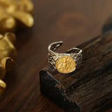 925 Silver Minimalist Vintage Antique Coin Ring