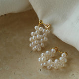 Braided Freshwater Pearl Earrings