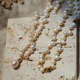 Stylish Classic Staggered Pearl Pendant Necklace