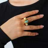 Elegant Azure Amazonite Ring