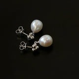 Elegant Sterling Silver Pearl Earrings