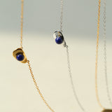 925 Silver Pea Lapis Lazuli Necklace