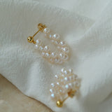 Braided Freshwater Pearl Earrings